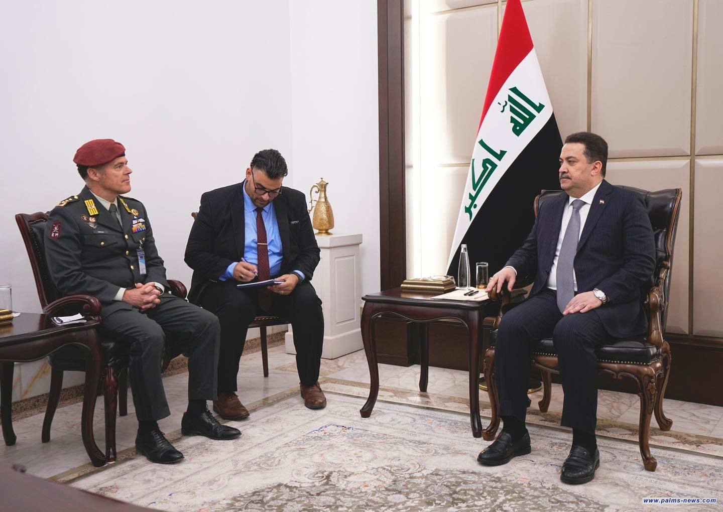 السوداني : أكدنا لقائد بعثة حلف الناتو أهمية التعاون بمجالات التدريب والتنسيق المعلوماتي